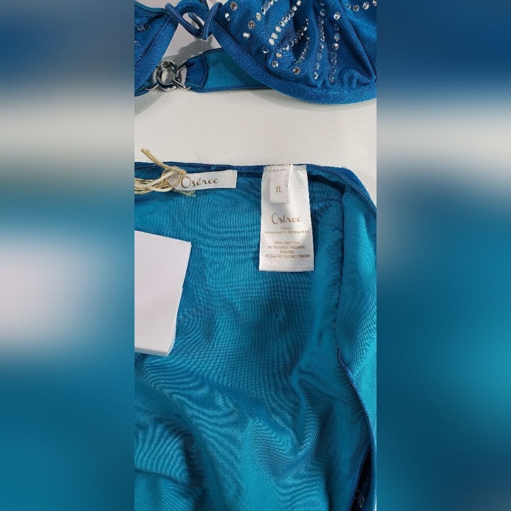 Oséree Gem Balconette Bikini Blue Women’s Swimwear NWT Size XL‎ - Picture 8 of 9
